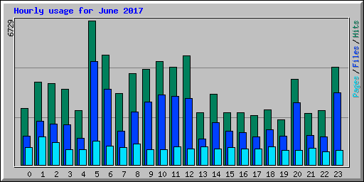 Hourly usage for June 2017